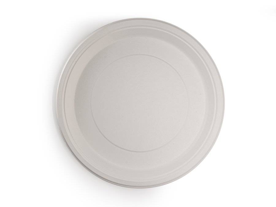 Round Plate — certified compostable bagasse tableware